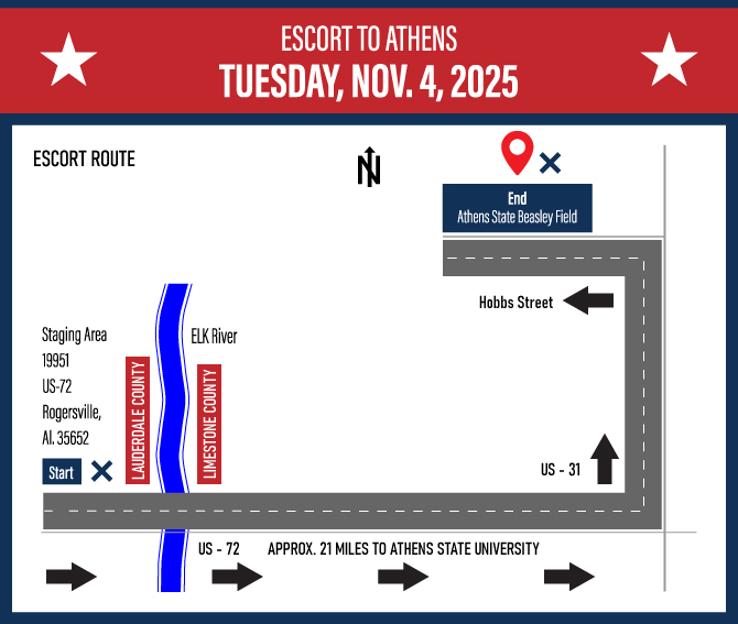 map escort route