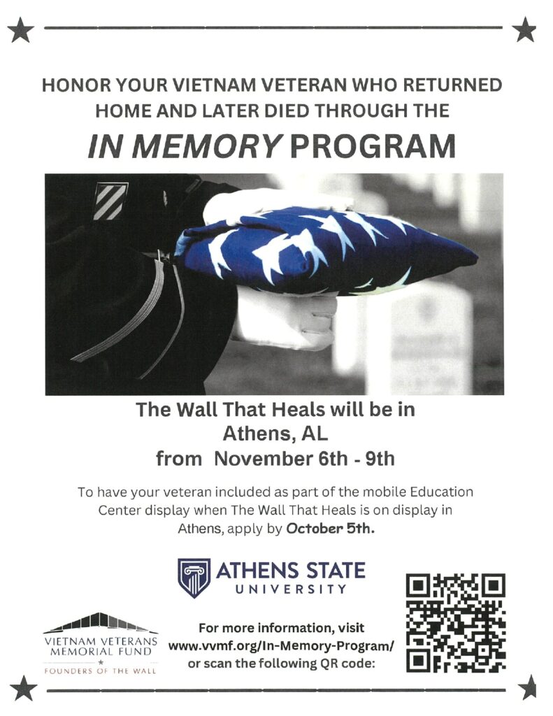 In Memory Program Flyer